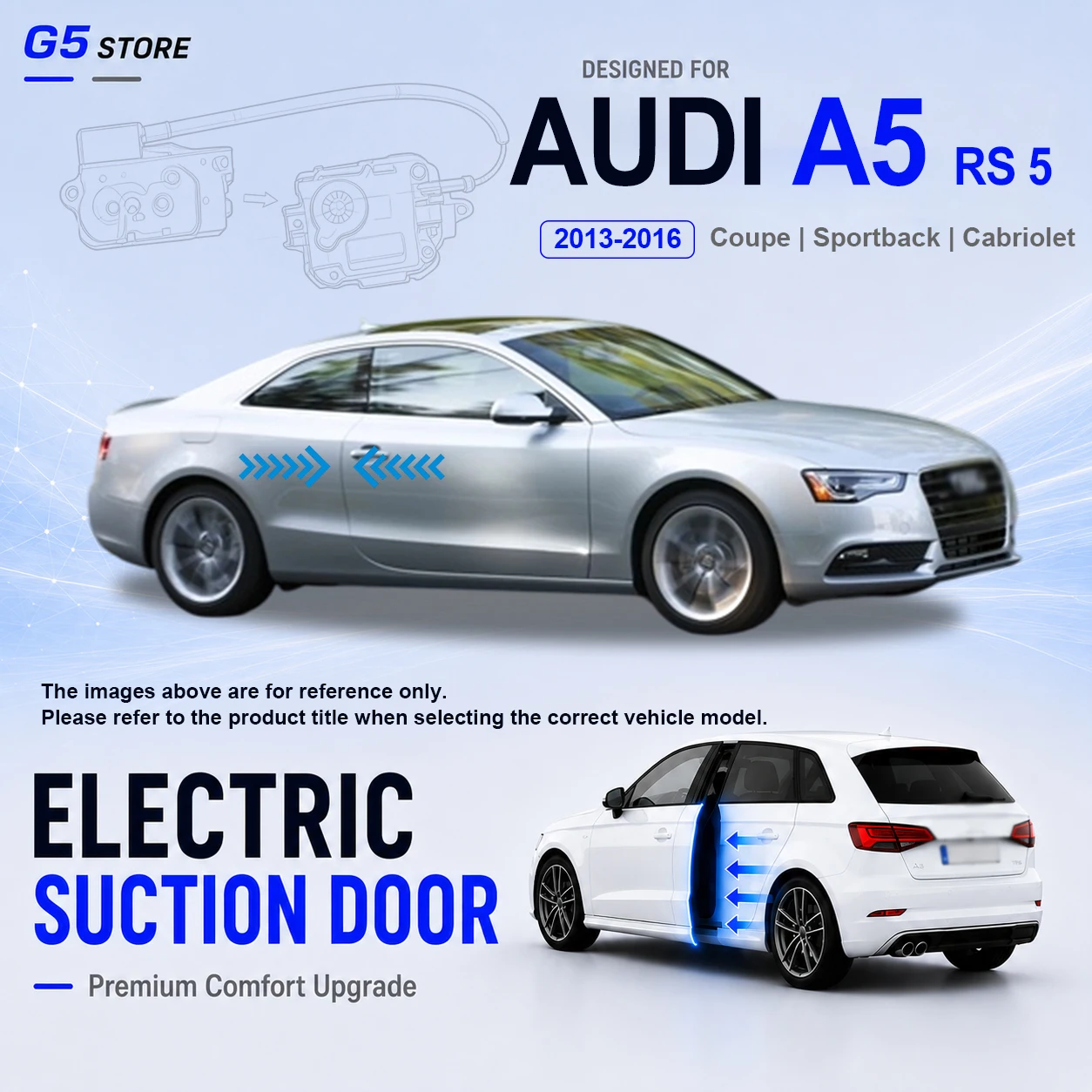 For Audi A5 RS 5 1st Gen 2013 update 2013-2016 Car Electric Suction Door Power-assisted Closing Door Soft-close Function
For Audi A5 RS 5 1st Gen 2013 update 2013-2016 Car Electric Suction Door Power-assisted Closing Door Soft-close Function