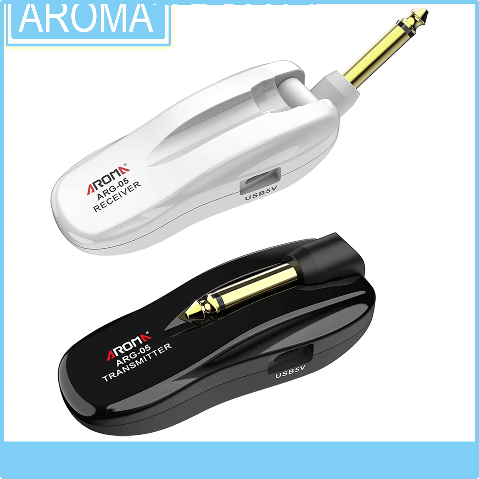 5.8GHz Rechargeable Guitar Wireless System AROMA ARG-05 - Transmitter Receiver Guitar Accessories
5.8GHz Rechargeable Guitar Wireless System AROMA ARG-05 - Transmitter Receiver Guitar Accessories