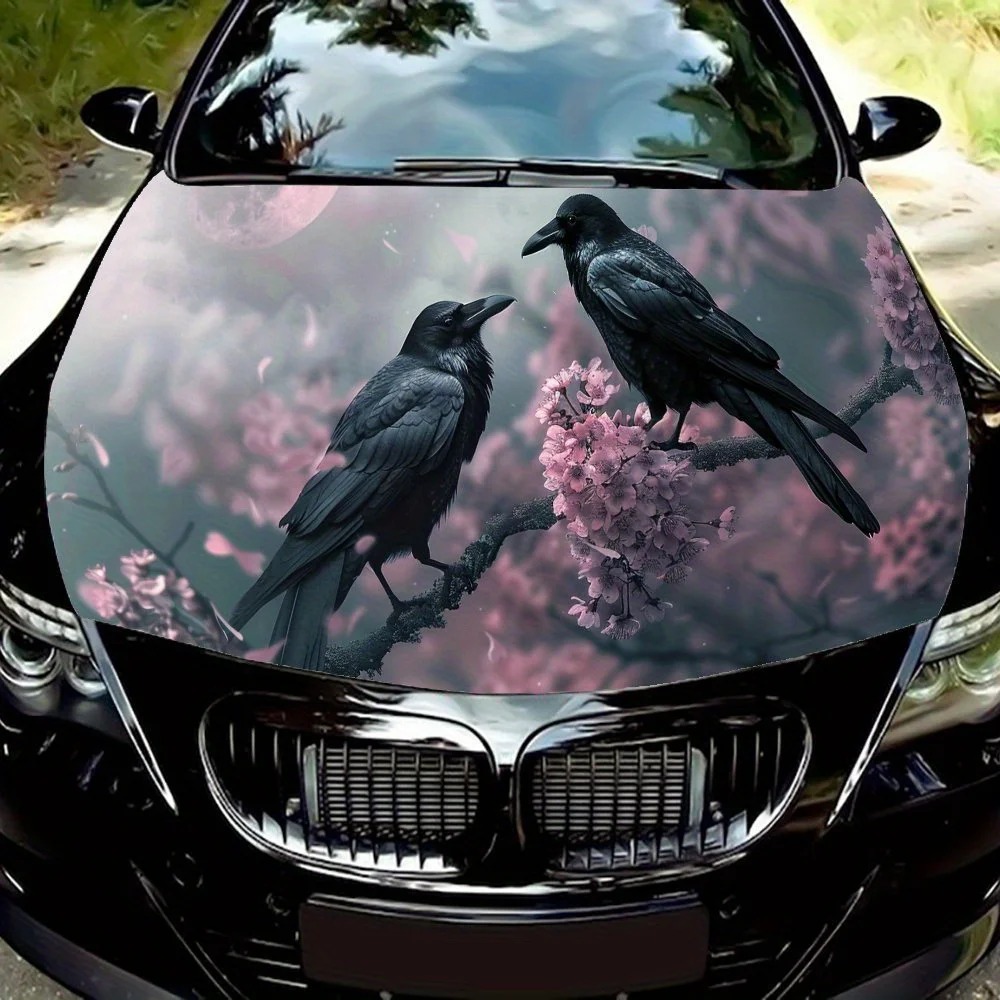 Oriental Dark Art Crows & Blossom Car Vinyl Wrap, PVC Waterproof Car Hood Sticker, Self-Adhesive Scratch-Resistant Stickers for
Oriental Dark Art Crows & Blossom Car Vinyl Wrap, PVC Waterproof Car Hood Sticker, Self-Adhesive Scratch-Resistant Stickers for