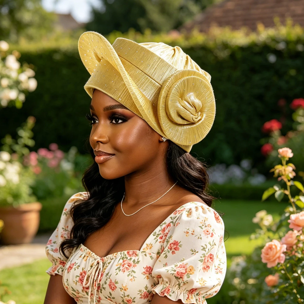 Rhinestone Turban Cap for Women Nigeria Wedding Geles Hijab African Auto Gele Headties Bonnet Head Wrap Headpiece Already Made
Rhinestone Turban Cap for Women Nigeria Wedding Geles Hijab African Auto Gele Headties Bonnet Head Wrap Headpiece Already Made
