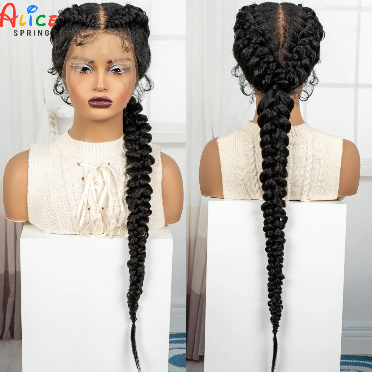 30inch Full Lace Handmade Twist Braided Wigs Synthetic Full Lace Knotelss Braided Lace Wig with Baby Hair for Black Women
30inch Full Lace Handmade Twist Braided Wigs Synthetic Full Lace Knotelss Braided Lace Wig with Baby Hair for Black Women