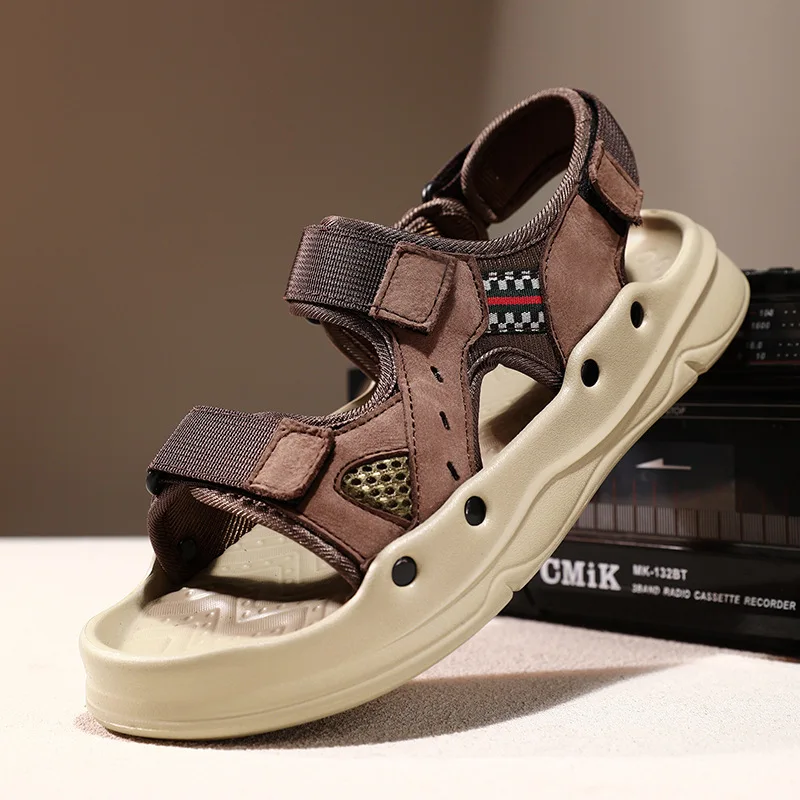Men's Summer Breathable Open-Toe Sandals Thick Bottom Outdoor Casual Shoes Anti-Slip Wear-Resistant Beach Shoes Comfortable
Men's Summer Breathable Open-Toe Sandals Thick Bottom Outdoor Casual Shoes Anti-Slip Wear-Resistant Beach Shoes Comfortable