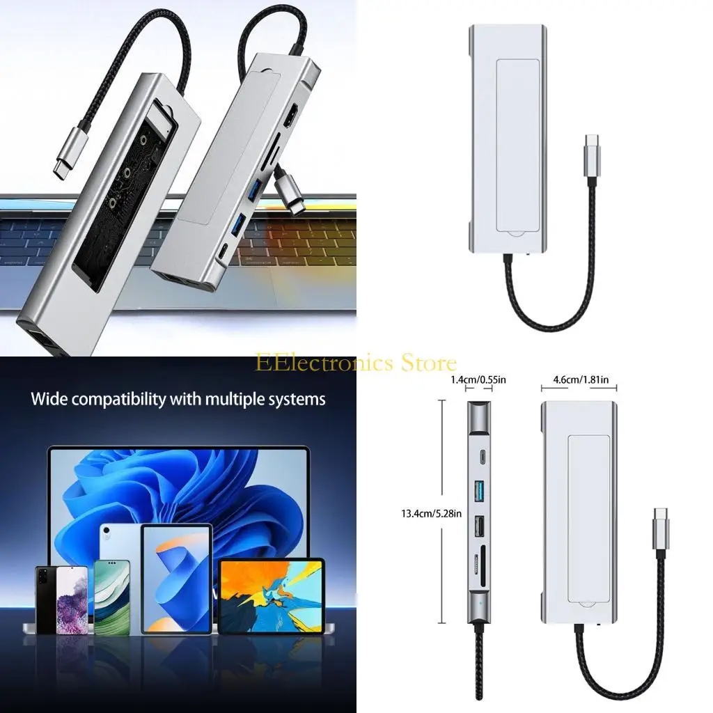 B03C USB C Docking Station with Hard Drive Bay 100W Charging 4K HDTV Gigabit for Business Office Work
B03C USB C Docking Station with Hard Drive Bay 100W Charging 4K HDTV Gigabit for Business Office Work