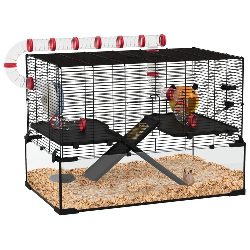 31-inch Oversized Hamster Cage With Quick Delivery, With Pipes, Wheels, Platform And House, Glass Bottom And Small Animal Cage.
31-inch Oversized Hamster Cage With Quick Delivery, With Pipes, Wheels, Platform And House, Glass Bottom And Small Animal Cage.