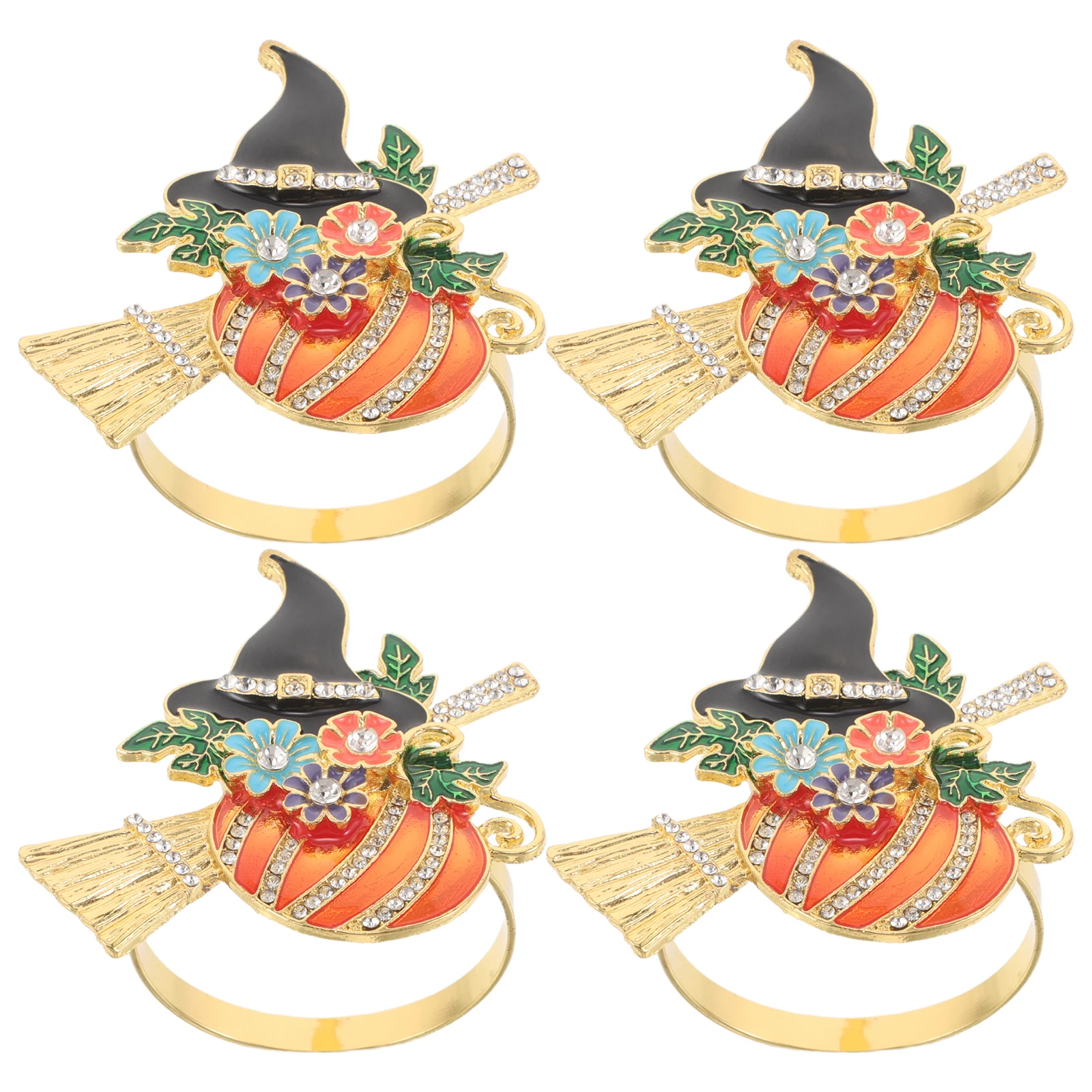 4 Pcs Wizard Hat Napkin Buckle Festival Rings Halloween Table Decor Rhinestones Decorative Alloy Banquet
4 Pcs Wizard Hat Napkin Buckle Festival Rings Halloween Table Decor Rhinestones Decorative Alloy Banquet