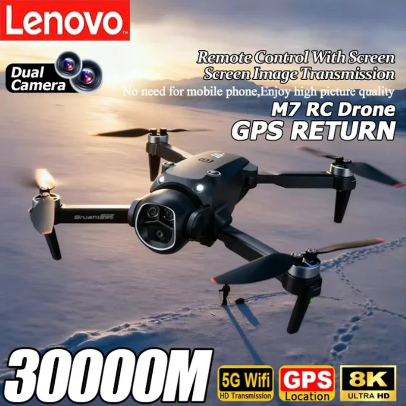Lenovo M7 RC 8K Drone HD Dual Camera Professional Aerial Photography Quadcopter Portable Foldable Remote Control Aircraft WiFi
Lenovo M7 RC 8K Drone HD Dual Camera Professional Aerial Photography Quadcopter Portable Foldable Remote Control Aircraft WiFi