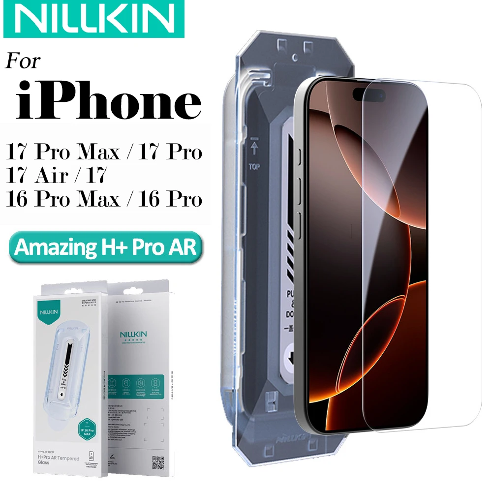 Nillkin For iPhone 17 Pro Max 17 Air 16 Pro Max 16 Plus H+Pro AR 9H Scratch Resistant 3D Arc Edge Screen Protector
Nillkin For iPhone 17 Pro Max 17 Air 16 Pro Max 16 Plus H+Pro AR 9H Scratch Resistant 3D Arc Edge Screen Protector