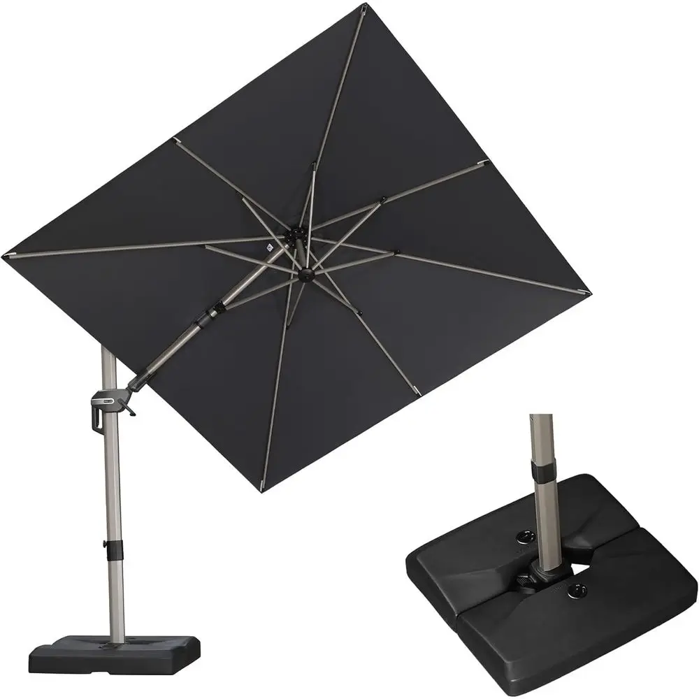 8' Outdoor Swivel Cantilever Patio Umbrella with Champagne Grey, 360-Degree Rotation for Garden, Deck, or Pool
8' Outdoor Swivel Cantilever Patio Umbrella with Champagne Grey, 360-Degree Rotation for Garden, Deck, or Pool
