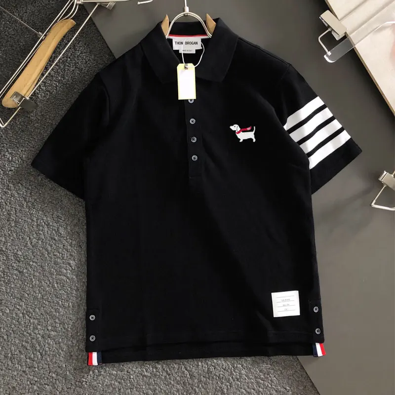 Thon Ban Summer Color Woven Four Bar Dog ort Sve irt ex Collared Pure Cotton Casual f Sve T-irt
Thon Ban Summer Color Woven Four Bar Dog ort Sve irt ex Collared Pure Cotton Casual f Sve T-irt