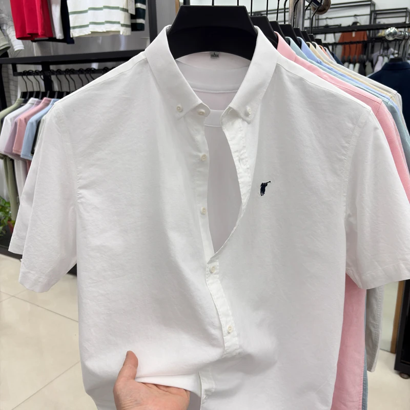 Designer luxury brand short sleeve shirt summer 100% cotton high-end pony embroidery fashion golf casual business new men's wear
Designer luxury brand short sleeve shirt summer 100% cotton high-end pony embroidery fashion golf casual business new men's wear