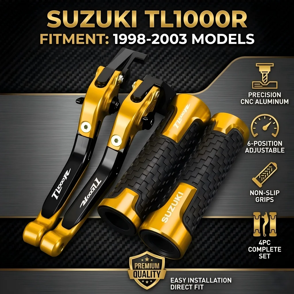 For SUZUKI TL1000R 1998-2003 Motorcycle Adjustable Folding Extendable Brake Clutch Levers Handlebar grips Motorcycle Accessories
For SUZUKI TL1000R 1998-2003 Motorcycle Adjustable Folding Extendable Brake Clutch Levers Handlebar grips Motorcycle Accessories
