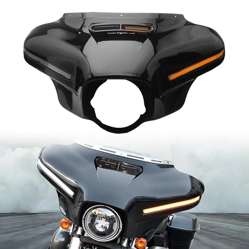 Abs Plastic Outer Fairing With Led Turn Signal Ligh For Harley Touring Electra Glide Street Glide Tri Glide 2014-2025 Black Vent
Abs Plastic Outer Fairing With Led Turn Signal Ligh For Harley Touring Electra Glide Street Glide Tri Glide 2014-2025 Black Vent