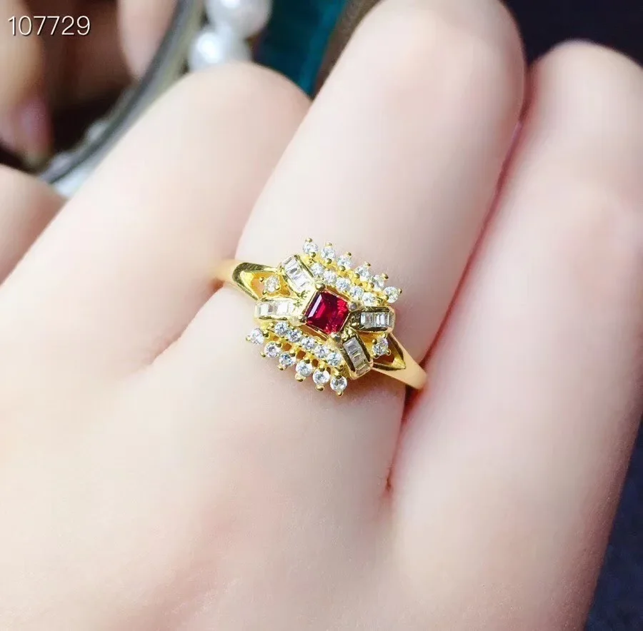 Vintage S925 Ruby Ring for Party 3mm Natural Ruby Silver Ring 925 Silver Ruby Jewelry Fashion Silver Gemstone Ring
Vintage S925 Ruby Ring for Party 3mm Natural Ruby Silver Ring 925 Silver Ruby Jewelry Fashion Silver Gemstone Ring