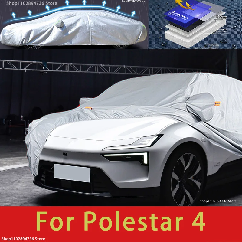 For Polestar 4 Outdoor Protection Full Car Covers Snow Cover Sunshade Waterproof Dustproof Exterior Car accessories
For Polestar 4 Outdoor Protection Full Car Covers Snow Cover Sunshade Waterproof Dustproof Exterior Car accessories