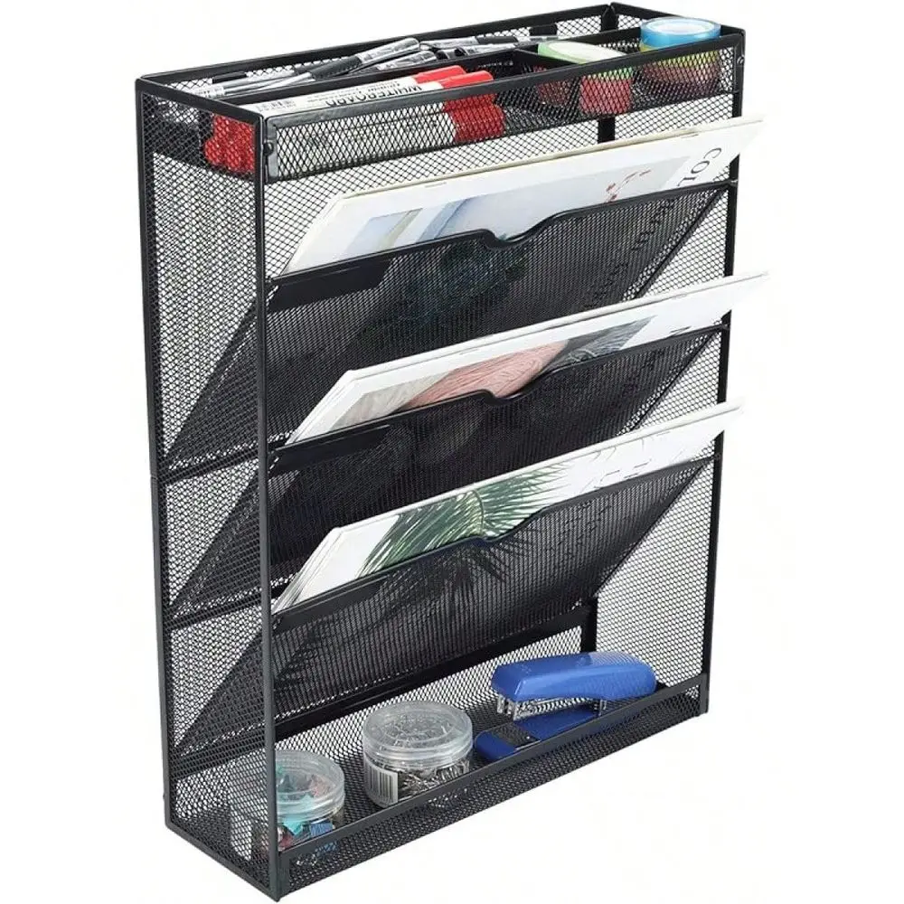 Wall File Holder 5 Tier Vertical Hanging File Organizer Wall Mount Paper Folder Rack With Bottom Flat Tray Office And Home,Blac
Wall File Holder 5 Tier Vertical Hanging File Organizer Wall Mount Paper Folder Rack With Bottom Flat Tray Office And Home,Blac