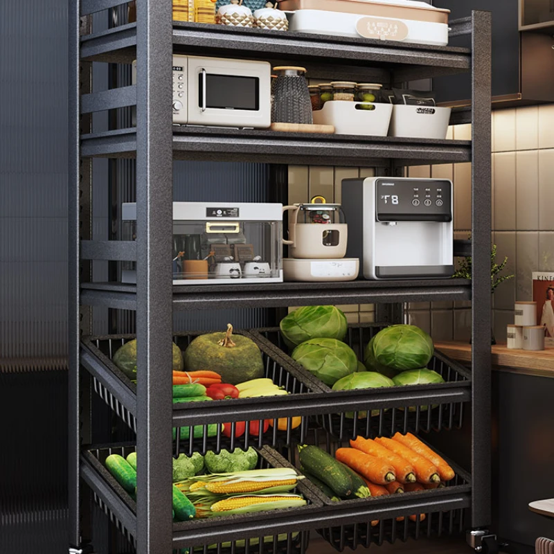 Kitchen storage rack, floor to floor, multi-layer vegetabl rack, pot and miscellaneous
Kitchen storage rack, floor to floor, multi-layer vegetabl rack, pot and miscellaneous