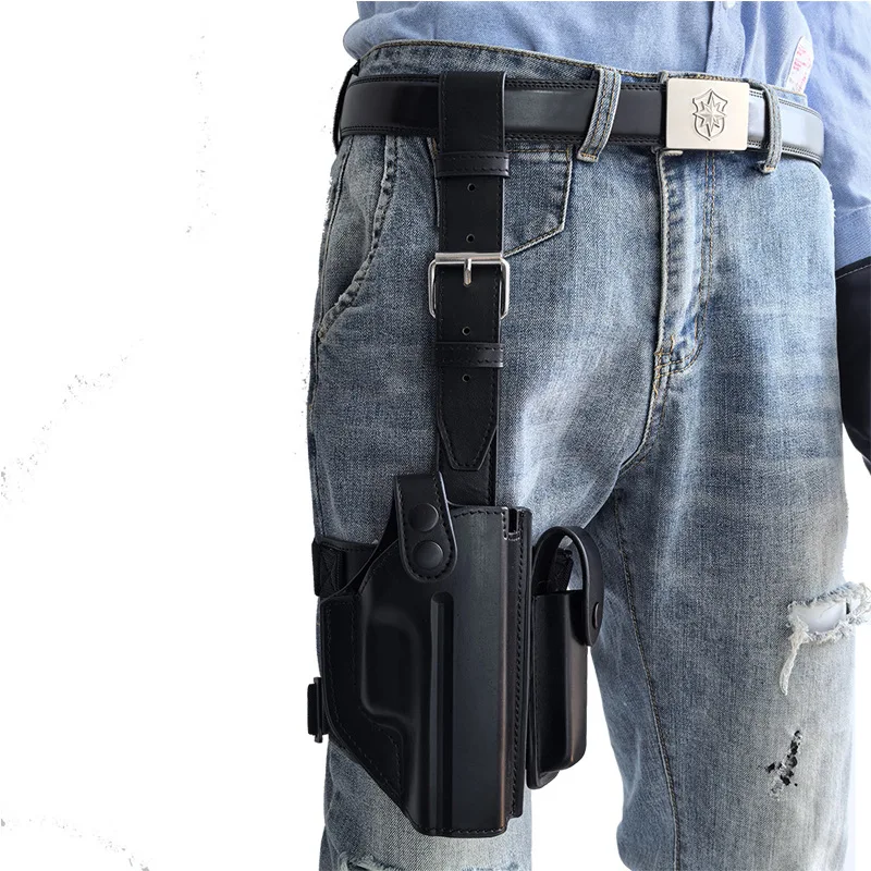 PU Leather Quick Pull Down Double Anti Tactical Thigh Cover Combination Gun Cover accessories gun holster
PU Leather Quick Pull Down Double Anti Tactical Thigh Cover Combination Gun Cover accessories gun holster