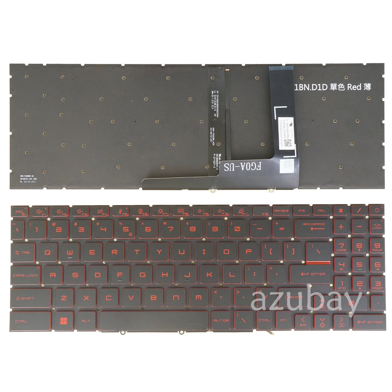 Американская, русская, испанская, немецкая клавиатура QWERTZ для MSI NSK-FG0DBN AE09U018 V203222FK Sword 15 A11SC, 15 A11UG, 15 A11UE с красной подсветкой
Американская, русская, испанская, немецкая клавиатура QWERTZ для MSI NSK-FG0DBN AE09U018 V203222FK Sword 15 A11SC, 15 A11UG, 15 A11UE с красной подсветкой