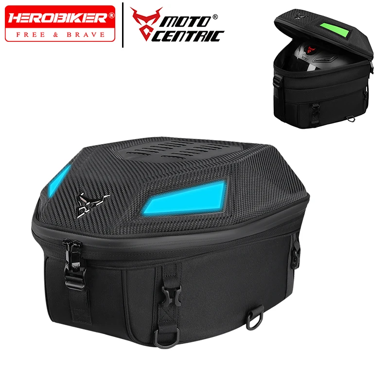 MOTOCENTRIC Motorcycle Tail Bag Glow Personalized Motocross Rear Seat Bag Riding Waterproof Backpack Light Up Helmet Bag
MOTOCENTRIC Motorcycle Tail Bag Glow Personalized Motocross Rear Seat Bag Riding Waterproof Backpack Light Up Helmet Bag