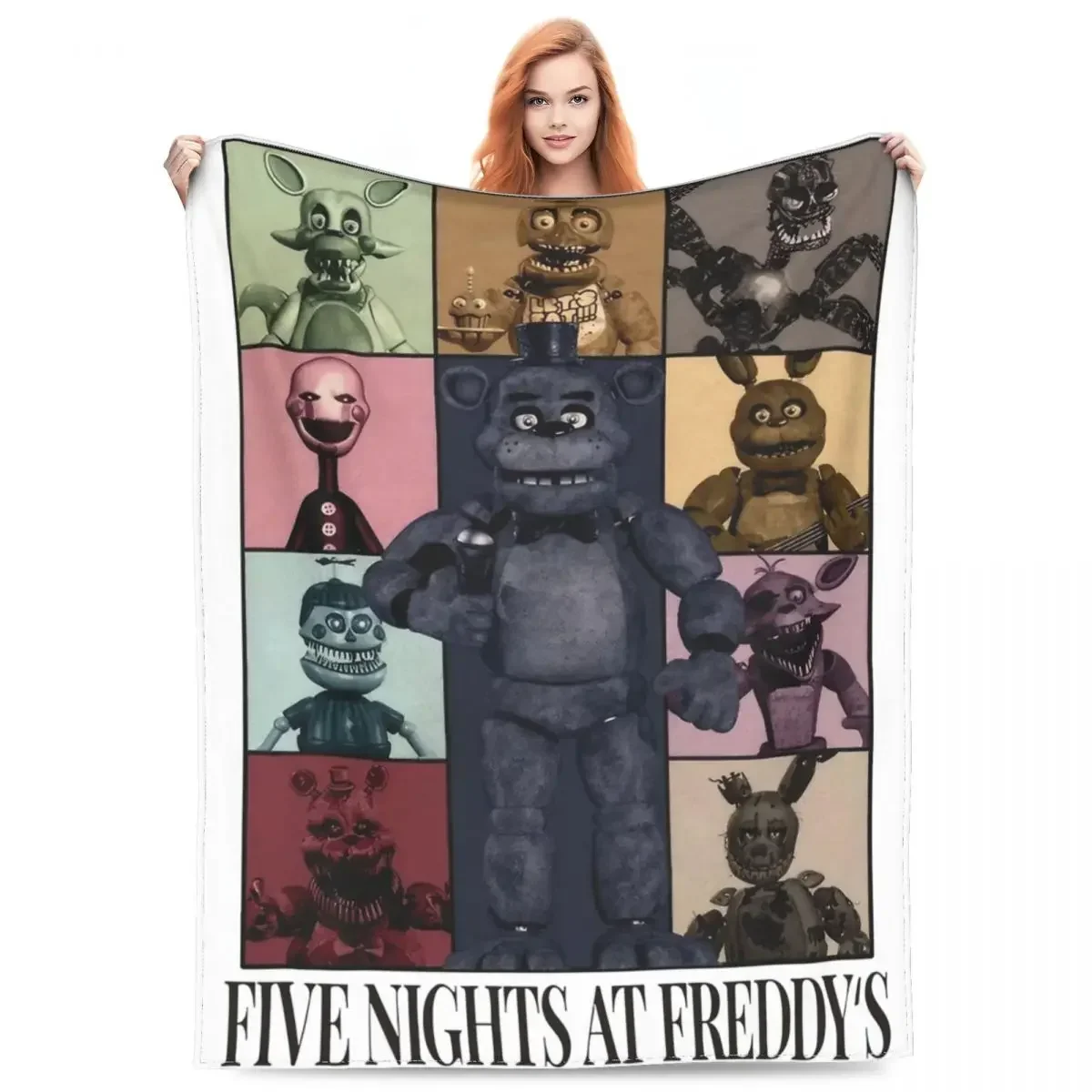 Одеяло Five Evening At Freddys, декоративные пледы для видеоигр FNAF, одеяла для ужасов и одеяла, легкий тонкий бархат для дивана
Одеяло Five Evening At Freddys, декоративные пледы для видеоигр FNAF, одеяла для ужасов и одеяла, легкий тонкий бархат для дивана