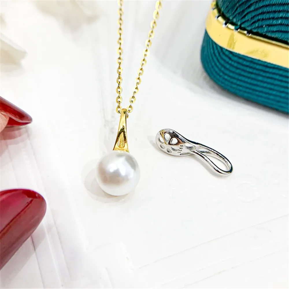DIY Pearl Accessories S925 Sterling Silver Pendant Empty Gold Silver Necklace Pendant Fit 7-9mm Round Flat Beads D032
DIY Pearl Accessories S925 Sterling Silver Pendant Empty Gold Silver Necklace Pendant Fit 7-9mm Round Flat Beads D032