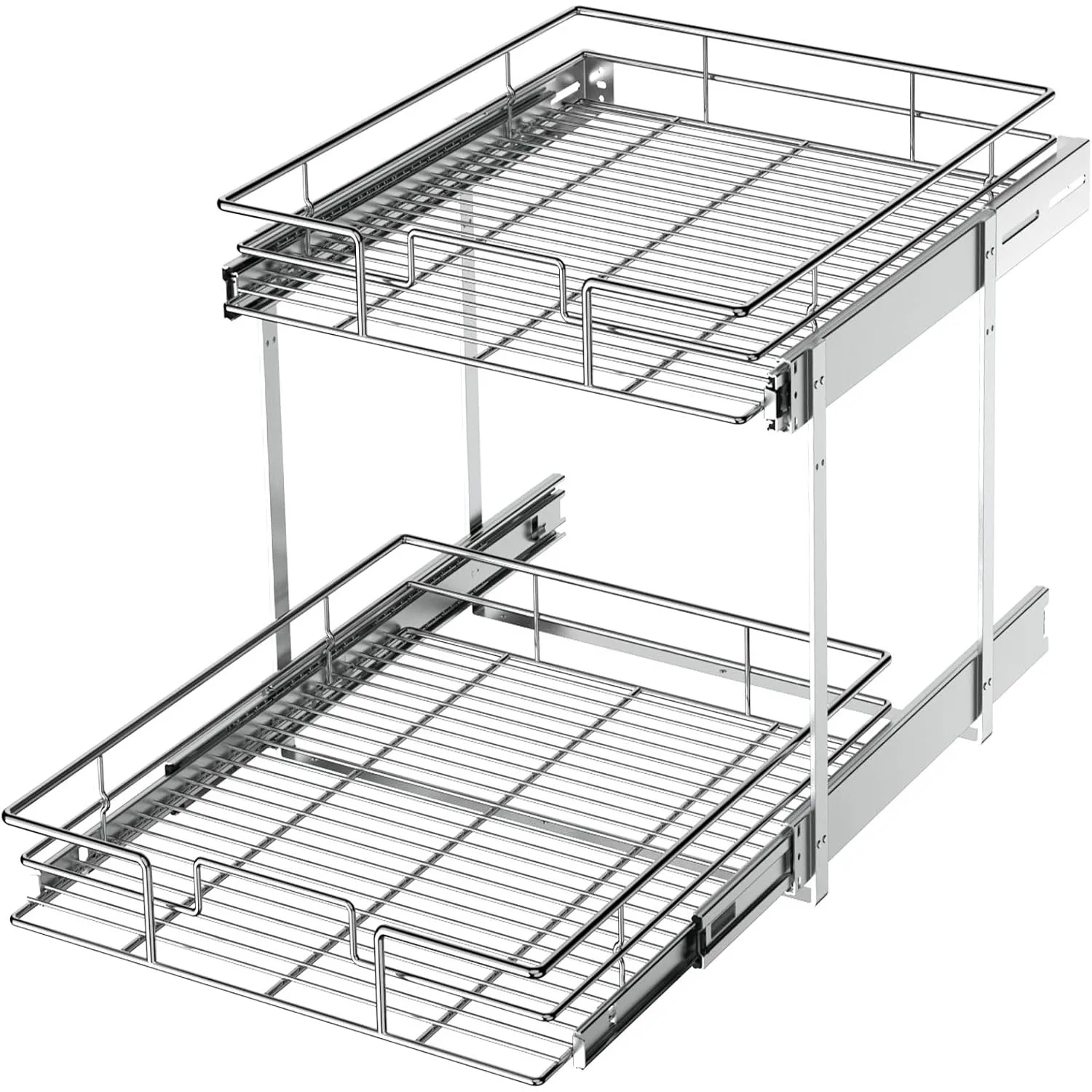 2 Tier Individual Pull Out Cabinet Organizer 20" W x 21" D, Slide Out Kitchen Cabinet Storage Sliding Shelves
2 Tier Individual Pull Out Cabinet Organizer 20" W x 21" D, Slide Out Kitchen Cabinet Storage Sliding Shelves