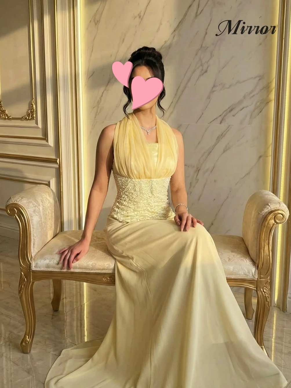 Mirror Dress Elegant Vintage Sweet Yellow Mermaid Pearls V-Neck Stylish Customize Formal Occasion Prom Dress Evening Party Gowns
Mirror Dress Elegant Vintage Sweet Yellow Mermaid Pearls V-Neck Stylish Customize Formal Occasion Prom Dress Evening Party Gowns