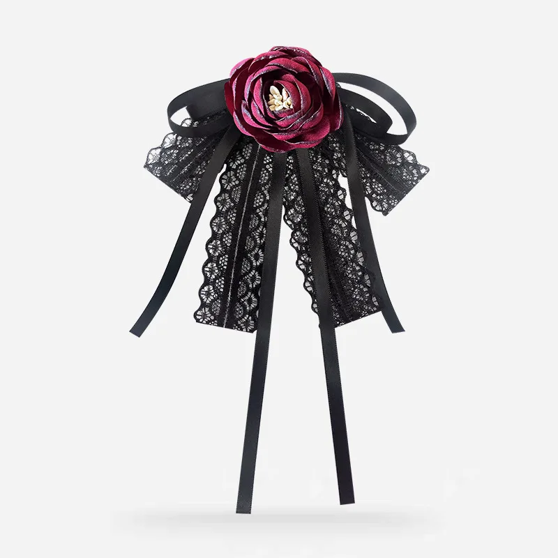 New Korean Handmade Black Lace Rose Bow Tie Lolita Bow Women's Formal Shirt Collar Flower Gothic Brooch Accessory Fashion Gift
New Korean Handmade Black Lace Rose Bow Tie Lolita Bow Women's Formal Shirt Collar Flower Gothic Brooch Accessory Fashion Gift