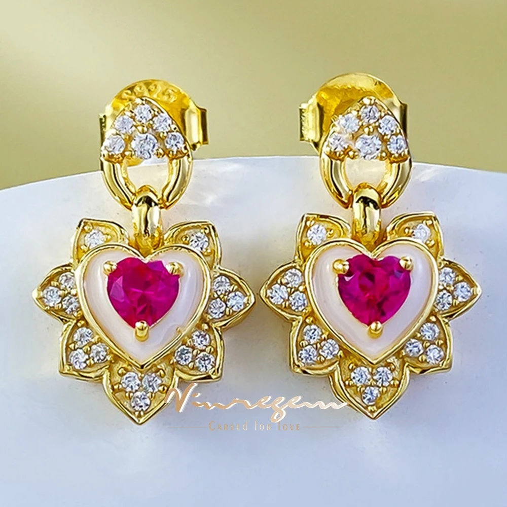 Vinregem 4 MM Heart Cut Ruby High Carbon Diamond Gemstone Vintage Drop Earrings Studs 925 Sterling Silver Fine Jewelry Wholesale
Vinregem 4 MM Heart Cut Ruby High Carbon Diamond Gemstone Vintage Drop Earrings Studs 925 Sterling Silver Fine Jewelry Wholesale