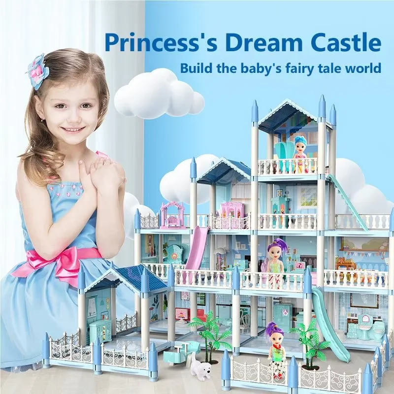 Princess Castle Villa Doll House with Lighting Street View DIY Building Blocks Set Children's Toy forGirls Small Statue Included
Princess Castle Villa Doll House with Lighting Street View DIY Building Blocks Set Children's Toy forGirls Small Statue Included