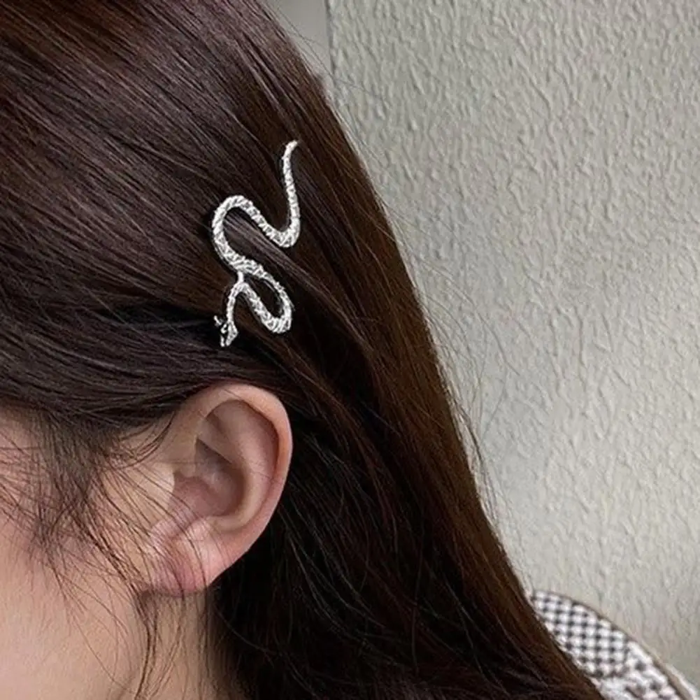 Snake Design Hair Accessory Elegant Snake Shape Hair Clip Set for Party Wear Easy One-hand Operation Metal Hairpin Chinese New
Snake Design Hair Accessory Elegant Snake Shape Hair Clip Set for Party Wear Easy One-hand Operation Metal Hairpin Chinese New