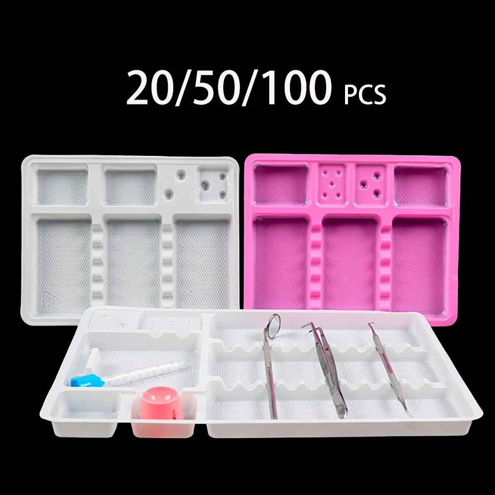 Disposable Dental Instrument Trays Plastic Organizer - White (Large & Small Sizes) Sterilization-Ready
Disposable Dental Instrument Trays Plastic Organizer - White (Large & Small Sizes) Sterilization-Ready