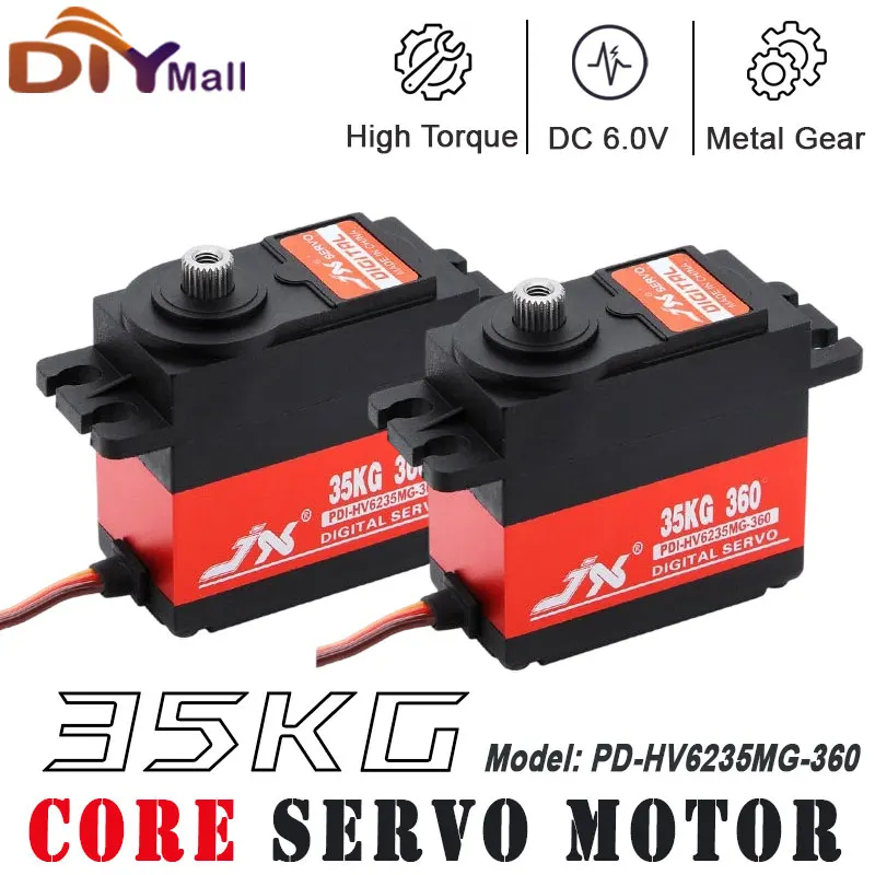 35KG Digital Servo Motor 6235MG 360 Degree Core Motor Metal Gear High Torque For RC Crawler Car Drone Aircraft Robotics DIY
35KG Digital Servo Motor 6235MG 360 Degree Core Motor Metal Gear High Torque For RC Crawler Car Drone Aircraft Robotics DIY