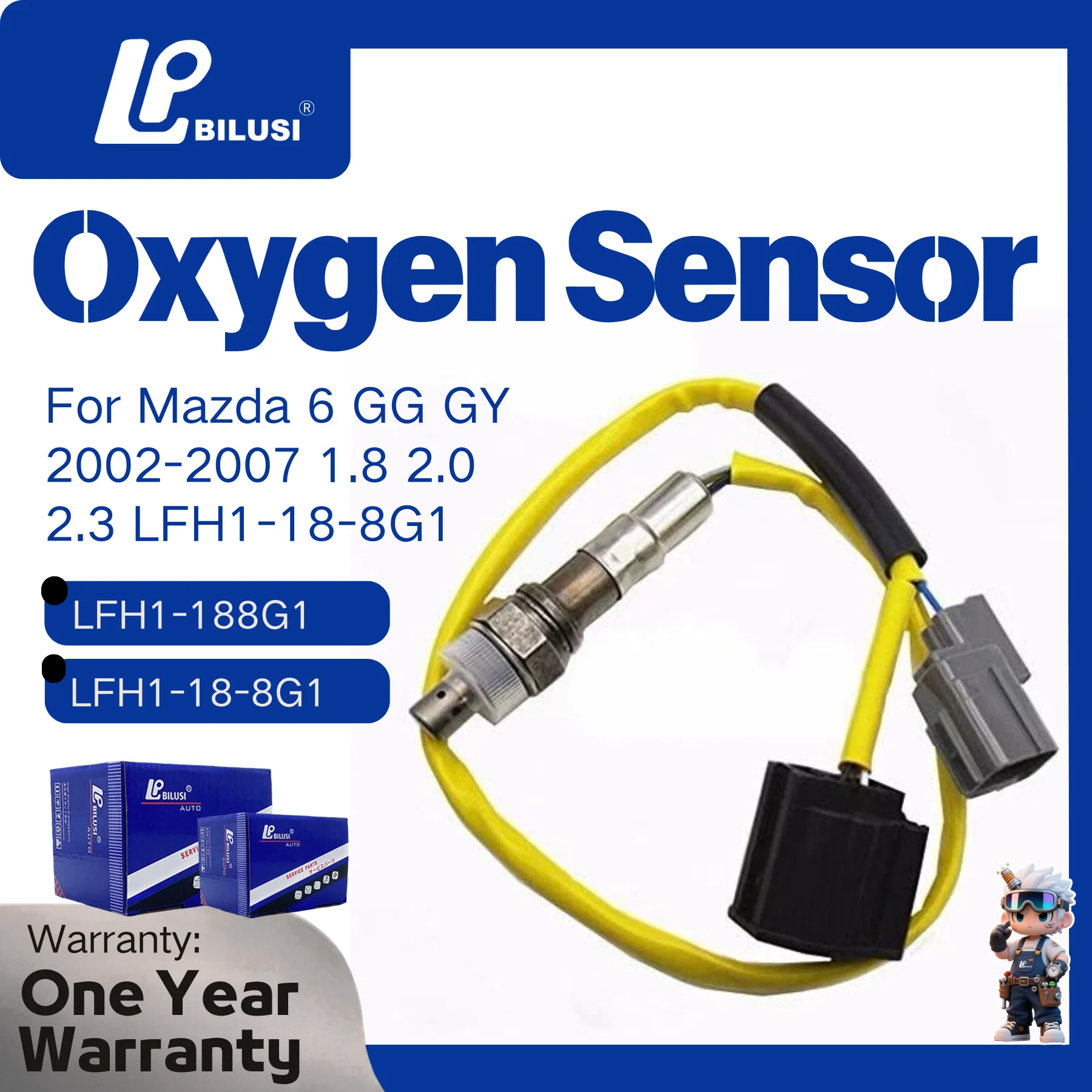 Оригинальный японский лямбда-зонд BILUSI LFH1-188G1 для Mazda 6 GG GY 2002-2007 1.8 2.0 2.3, датчик кислорода LFH1-18-8G1
Оригинальный японский лямбда-зонд BILUSI LFH1-188G1 для Mazda 6 GG GY 2002-2007 1.8 2.0 2.3, датчик кислорода LFH1-18-8G1
