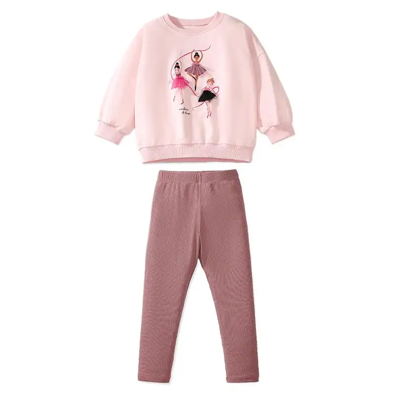 2Pcs Girls' Pink Ballet Themed Outfit Set Soft Sweatshirt Ballerina Print Matching Leggings Adorable Toddler Kids Clothing Set
2Pcs Girls' Pink Ballet Themed Outfit Set Soft Sweatshirt Ballerina Print Matching Leggings Adorable Toddler Kids Clothing Set