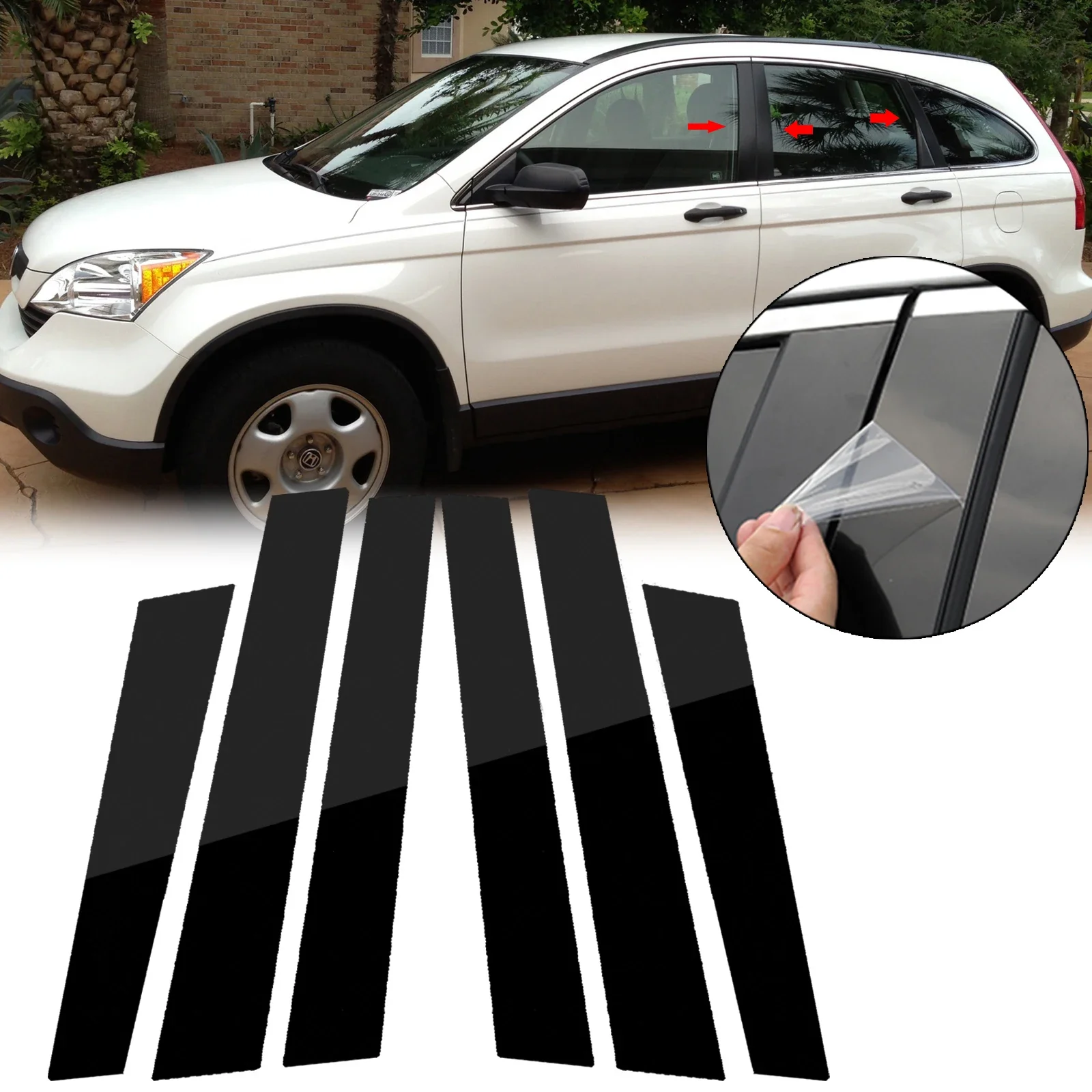 6pcs Black Window Pillar Posts Door Sticker Molding Trim Piano Cover Protector For Honda CRV CR-V 2007 2008 2009 2010 2011
6pcs Black Window Pillar Posts Door Sticker Molding Trim Piano Cover Protector For Honda CRV CR-V 2007 2008 2009 2010 2011