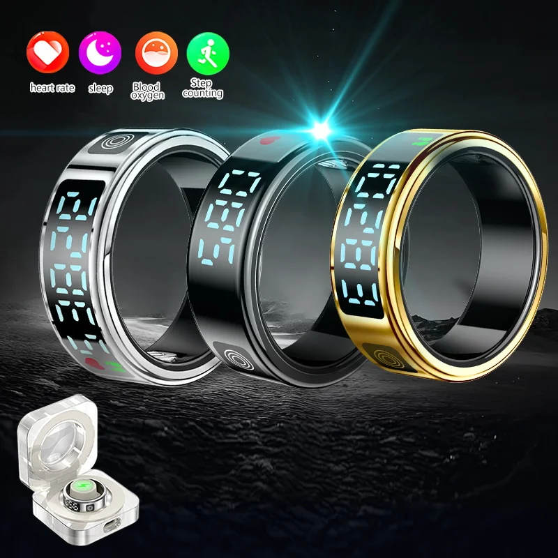 New Display Screen Smart Ring IP68 Gesture Swipe Video/Brush Tiktok Health Monitor Multi-sport Modes 5ATM Waterproof Smartring
New Display Screen Smart Ring IP68 Gesture Swipe Video/Brush Tiktok Health Monitor Multi-sport Modes 5ATM Waterproof Smartring