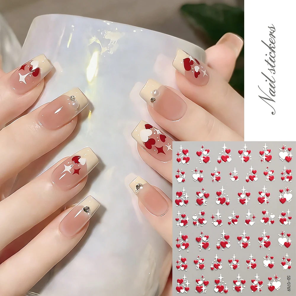 1pc Valentine'S Day Hearts & Stars Nail Stickers 5D Red Heart and Starburst Nail Decals Romantic Manicure Accessories Decoration
1pc Valentine'S Day Hearts & Stars Nail Stickers 5D Red Heart and Starburst Nail Decals Romantic Manicure Accessories Decoration