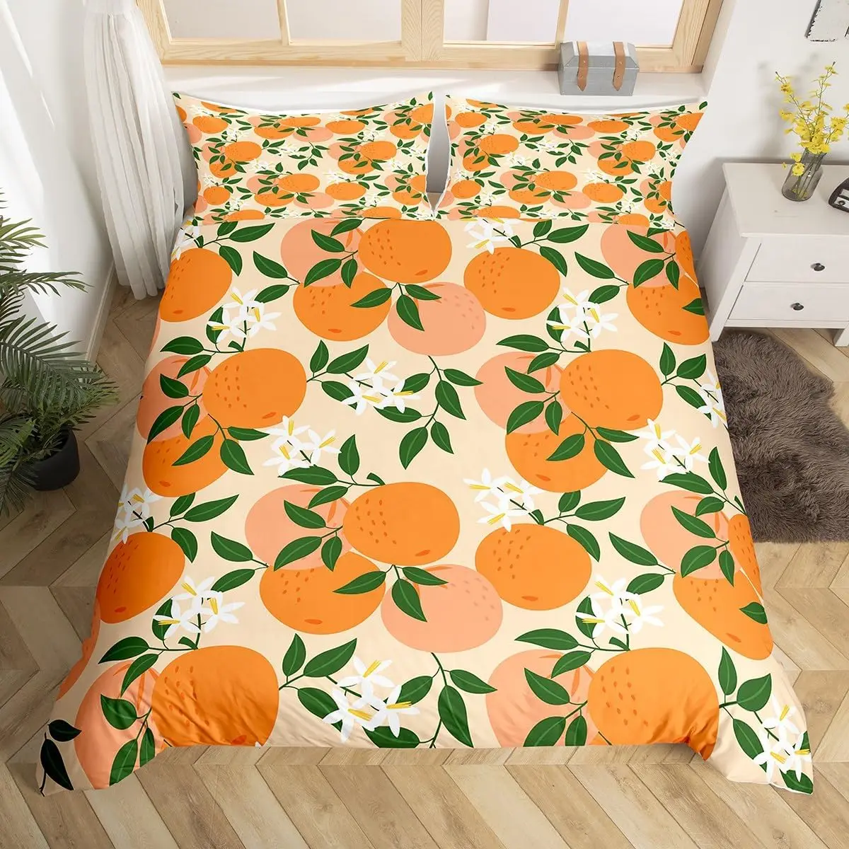 Cartoon Orange Duvet Cover Set Fresh Oranges Bedding Set for Kids Boys Girl Cartoon Citrus Fruit Comforter Cover Full Queen Size
Cartoon Orange Duvet Cover Set Fresh Oranges Bedding Set for Kids Boys Girl Cartoon Citrus Fruit Comforter Cover Full Queen Size