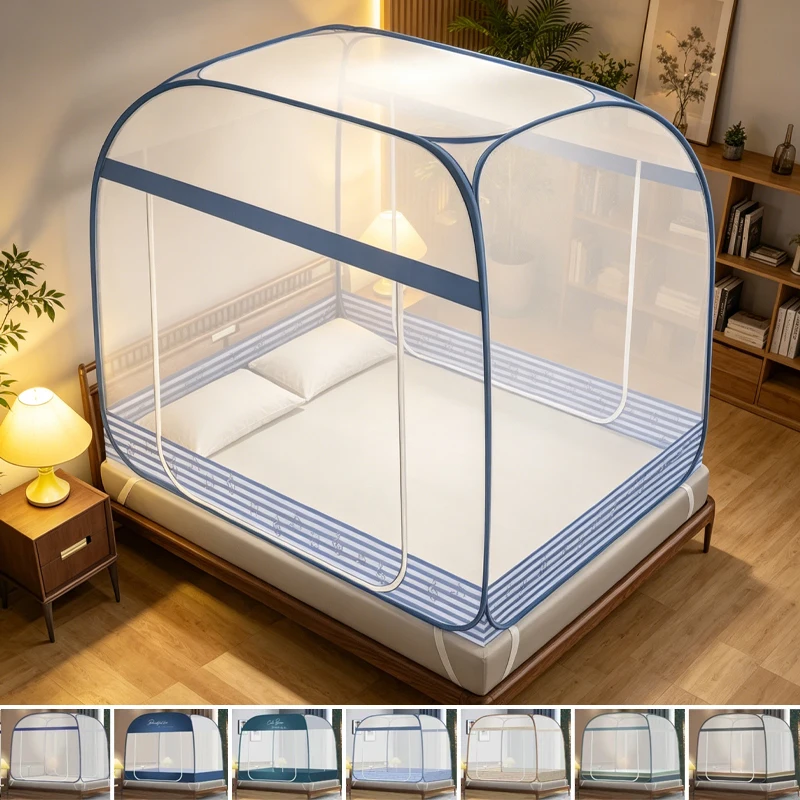 Instant Setup Mosquito Net Tent with Frame Breathable Fine Mesh Fabric Foldable Bed Canopy Anti-Fall Full Bottom & Double Doors
Instant Setup Mosquito Net Tent with Frame Breathable Fine Mesh Fabric Foldable Bed Canopy Anti-Fall Full Bottom & Double Doors