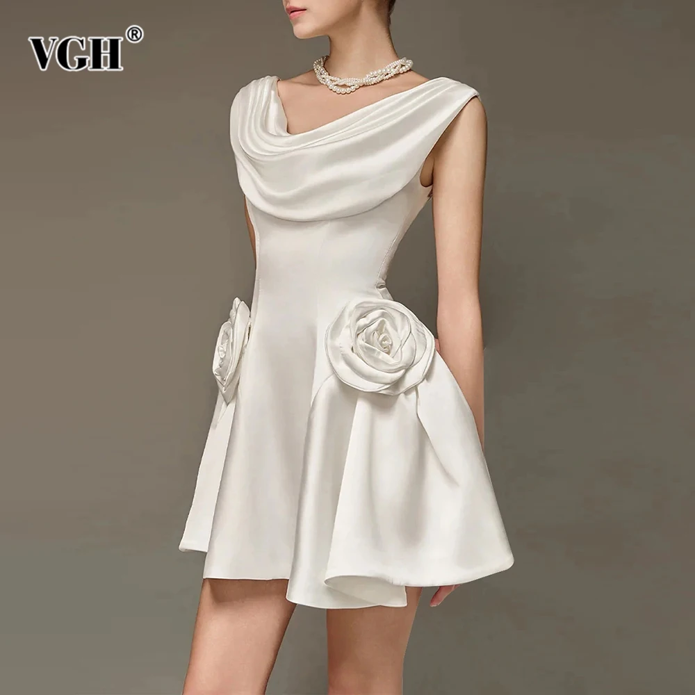 VGH French Elegant Spliced Floral Mini Dresses for Women Round Neck Sleeveless Backless High Waist Chic Folds Short Dress Female
VGH French Elegant Spliced Floral Mini Dresses for Women Round Neck Sleeveless Backless High Waist Chic Folds Short Dress Female