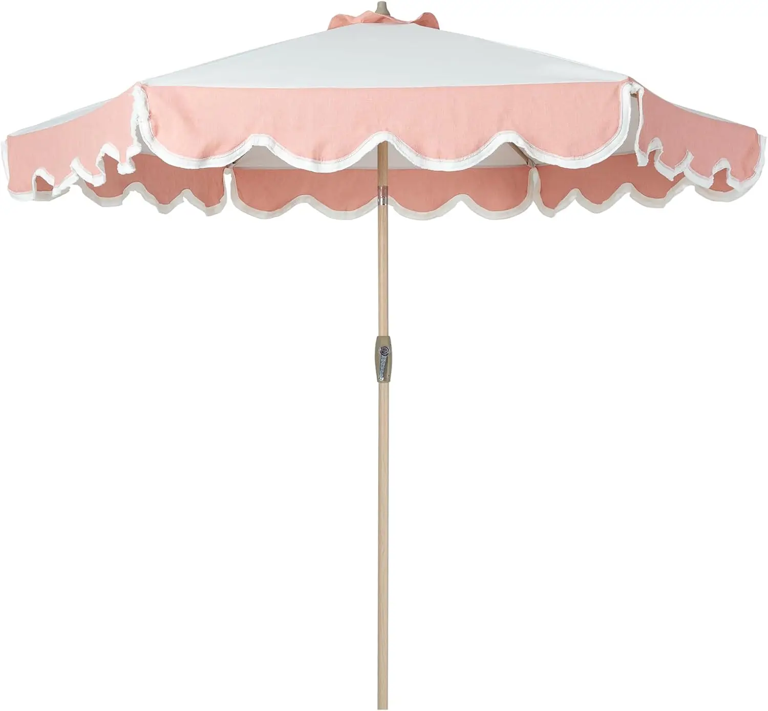 9ft Scalloped Patio Umbrellas with Fringe, Market Umbrellas with Water-Resistant and Fade Resistant Canopy1.5" Wood Pole
9ft Scalloped Patio Umbrellas with Fringe, Market Umbrellas with Water-Resistant and Fade Resistant Canopy1.5" Wood Pole