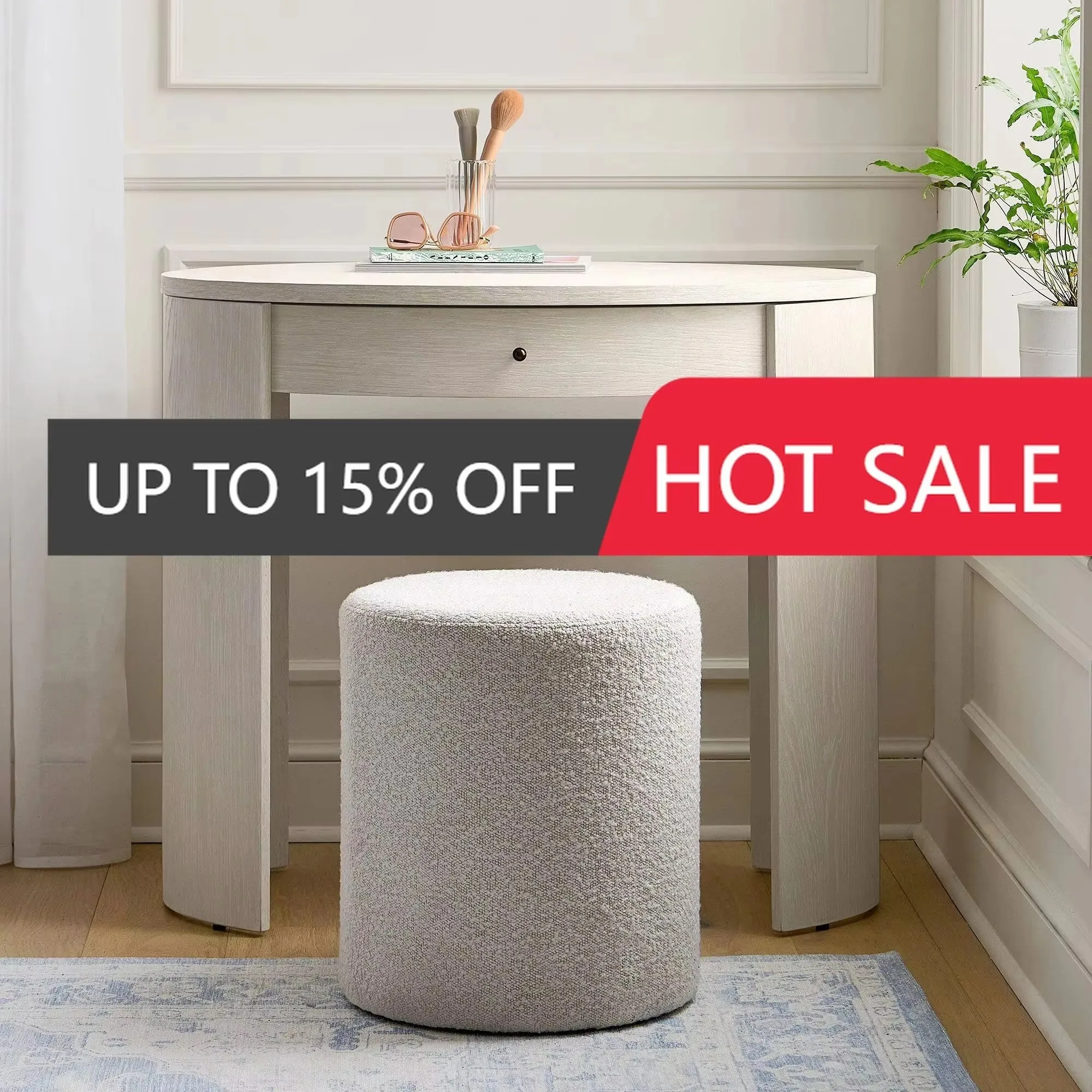 66 Customized Velvet Living Room Leisure Stool Creative Oval Bedroom White Solid Wood Dresser Makeup Table Stool Combination
66 Customized Velvet Living Room Leisure Stool Creative Oval Bedroom White Solid Wood Dresser Makeup Table Stool Combination
