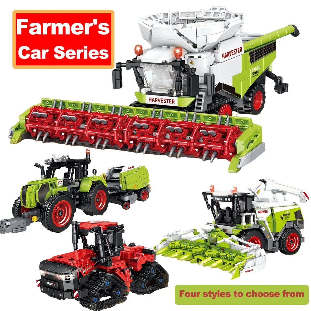 Combine Harvesting Wheat Forage harvester tractor Building Block MOC Cotton Picker Car Bricks Crane Arm Trailer Toys Kids Gifts
Combine Harvesting Wheat Forage harvester tractor Building Block MOC Cotton Picker Car Bricks Crane Arm Trailer Toys Kids Gifts