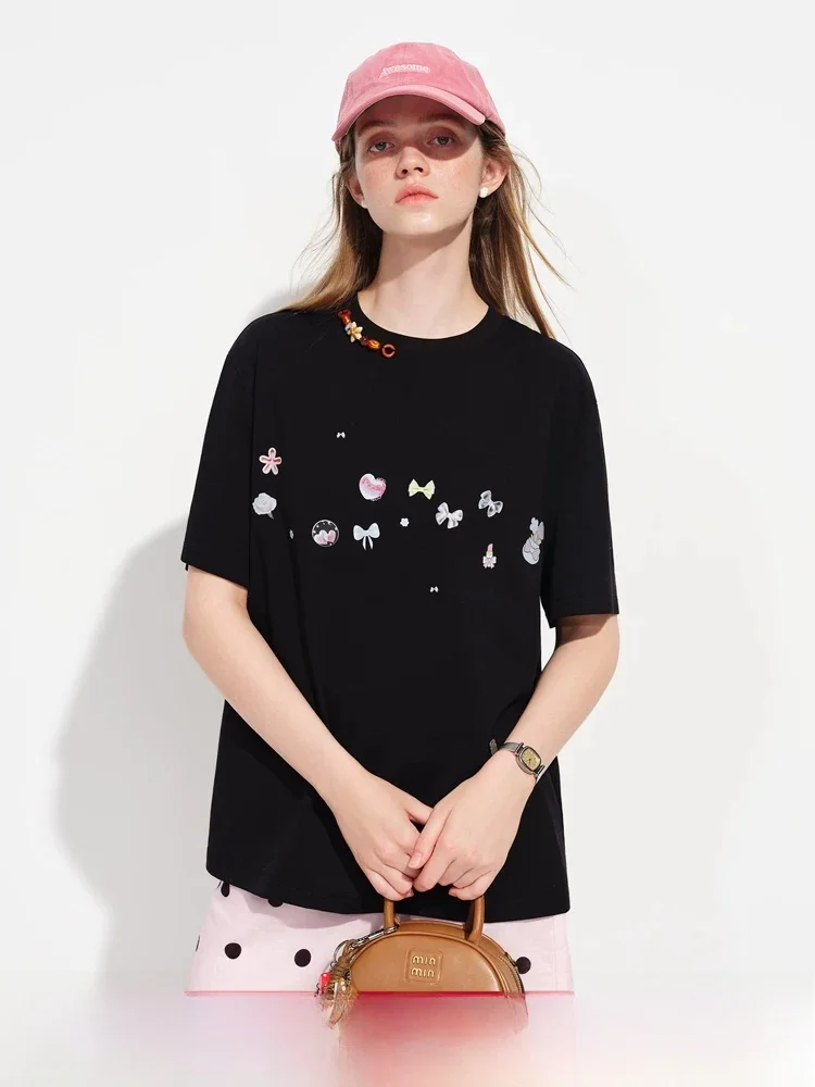 Sweet Cool Sle Loose ort Sve T-irt Comfortable Breathable Cotton Blend Spring New Arrival Van Slane Fairy T Print
Sweet Cool Sle Loose ort Sve T-irt Comfortable Breathable Cotton Blend Spring New Arrival Van Slane Fairy T Print
