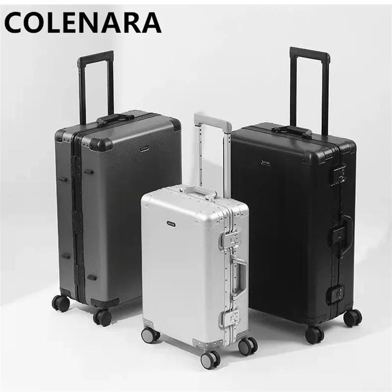 COLENARA 20"26 Inch Large Capacity Rolling Luggage Bag New Boarding Box All Aluminum Magnesium Alloy Trolley Case suitcase
COLENARA 20"26 Inch Large Capacity Rolling Luggage Bag New Boarding Box All Aluminum Magnesium Alloy Trolley Case suitcase