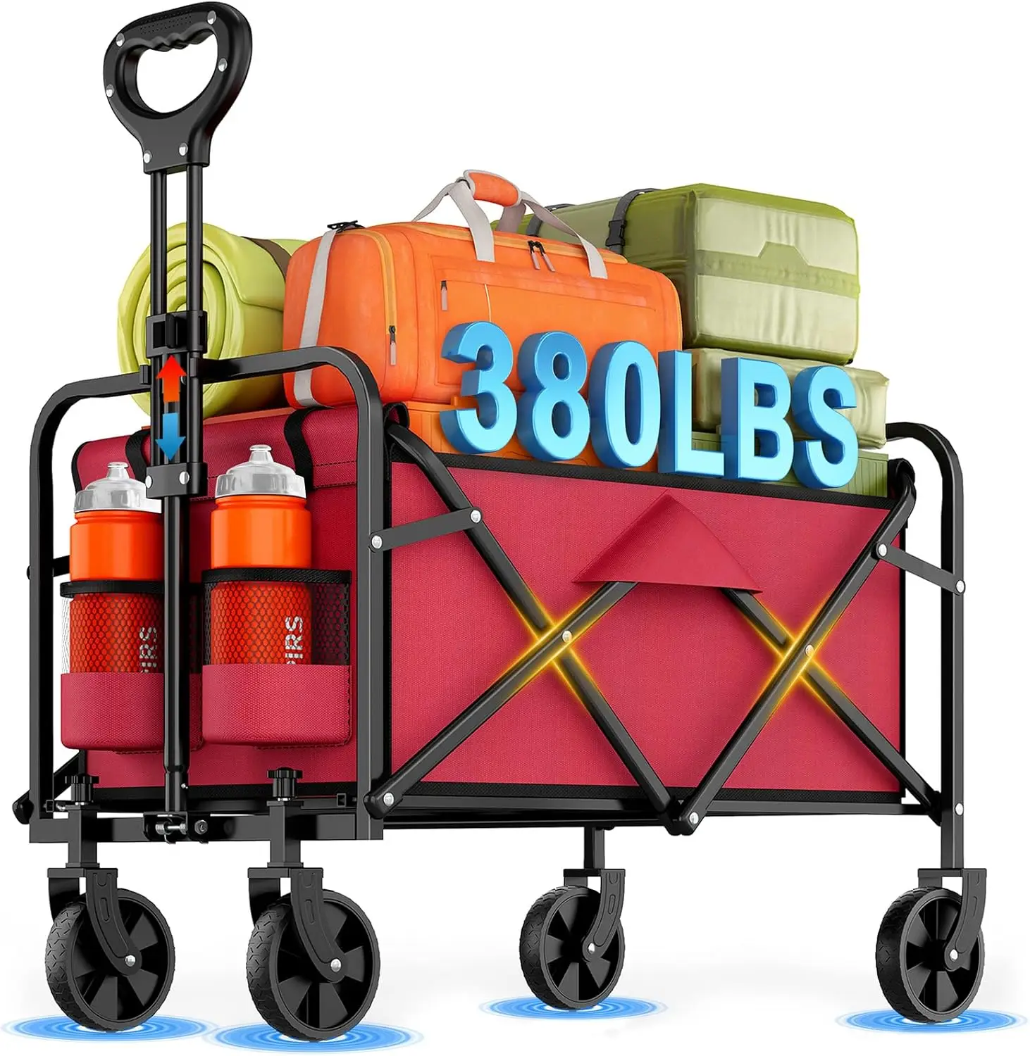 Collapsible Wagon Cart Foldable Beach Wagon with All Terrain Wheels 360 LBS Heavy Duty Grocery Cart for Shopping Beach Camping S
Collapsible Wagon Cart Foldable Beach Wagon with All Terrain Wheels 360 LBS Heavy Duty Grocery Cart for Shopping Beach Camping S