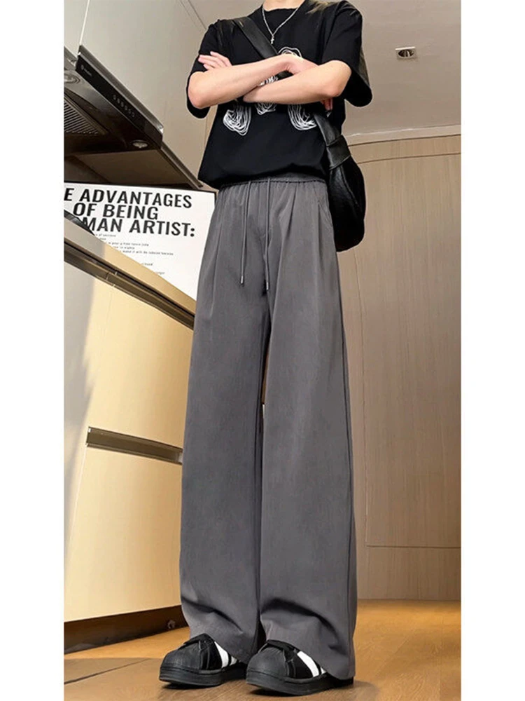 Мужские летние тонкие прямые свободные брюки из ледяного шелка с широкими штанинами, повседневные, американского кроя, быстросохнущие, длинные
Мужские летние тонкие прямые свободные брюки из ледяного шелка с широкими штанинами, повседневные, американского кроя, быстросохнущие, длинные