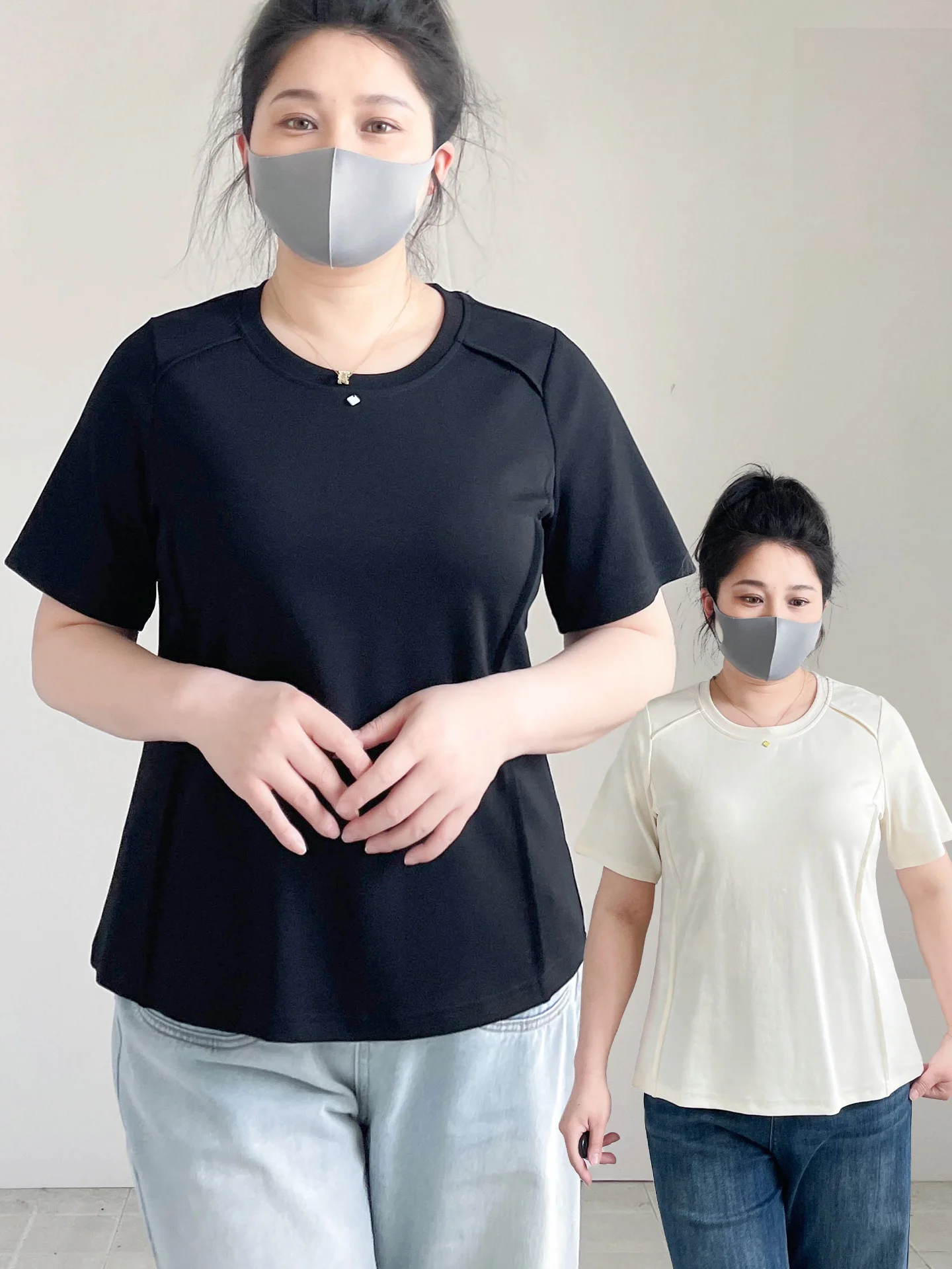 plus Size Women's T-Shirt Loose Fit Cotton Half Sleeve Short Sleeve Breathable Comfortable Korean Style Casual Wear Summer Top
plus Size Women's T-Shirt Loose Fit Cotton Half Sleeve Short Sleeve Breathable Comfortable Korean Style Casual Wear Summer Top