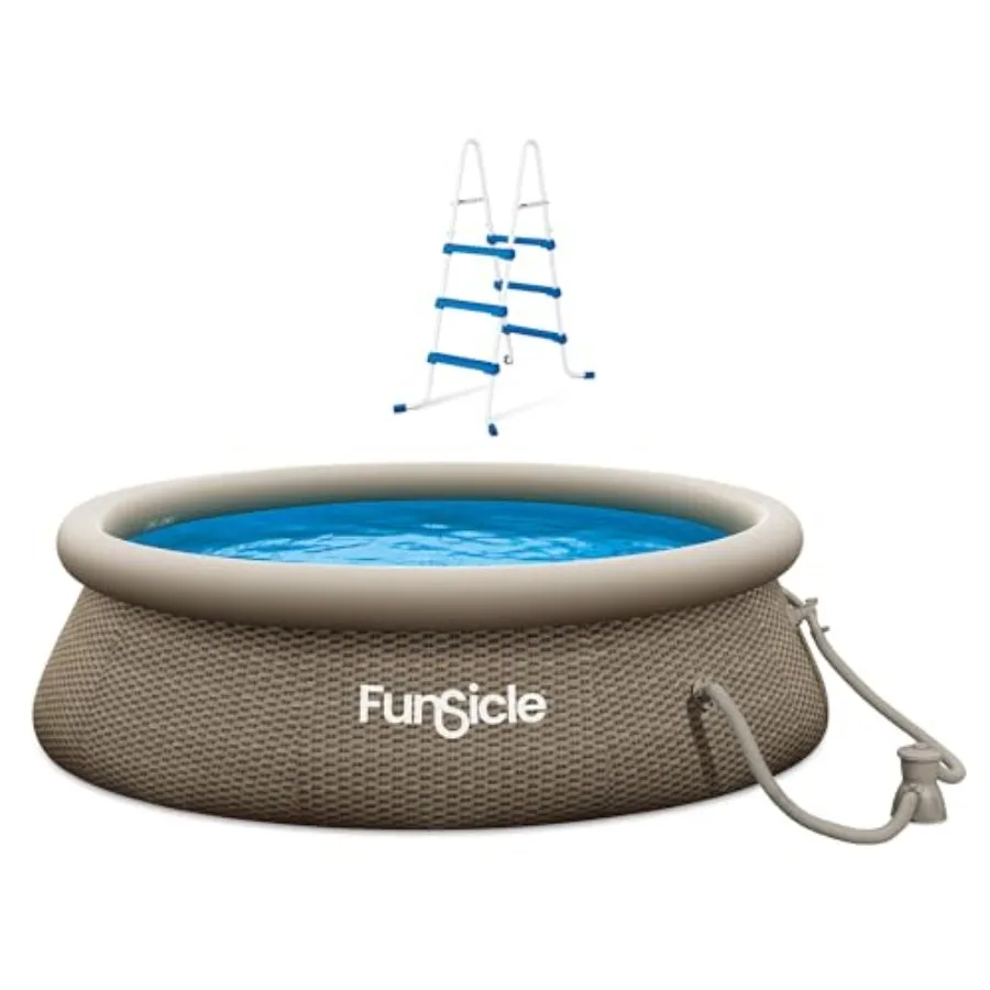 36 Inch SureStep 3 Stair Swimming Pool Ladder with 10' x 30 Quickset Inflatable Ring Top Outdoor Above Ground Pool and Pump Bas
36 Inch SureStep 3 Stair Swimming Pool Ladder with 10' x 30 Quickset Inflatable Ring Top Outdoor Above Ground Pool and Pump Bas